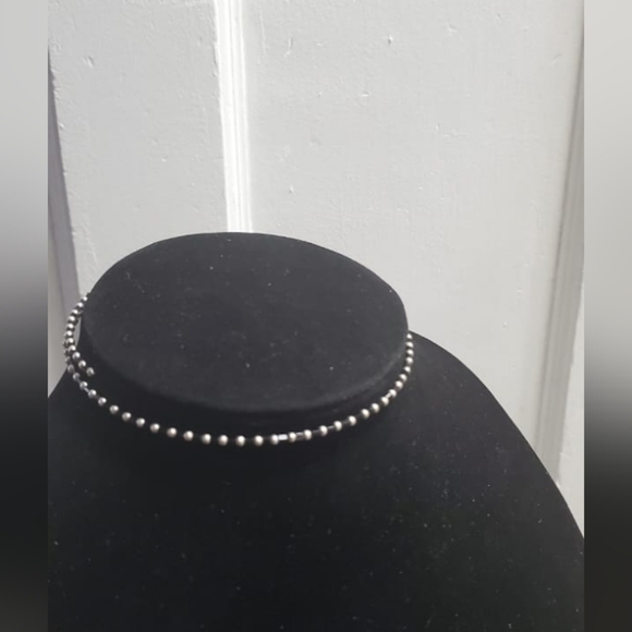 Choker Cord Necklace Haematite Beads. 🌴 - Picture 3 of 8